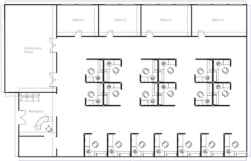 Cafe top floor plan